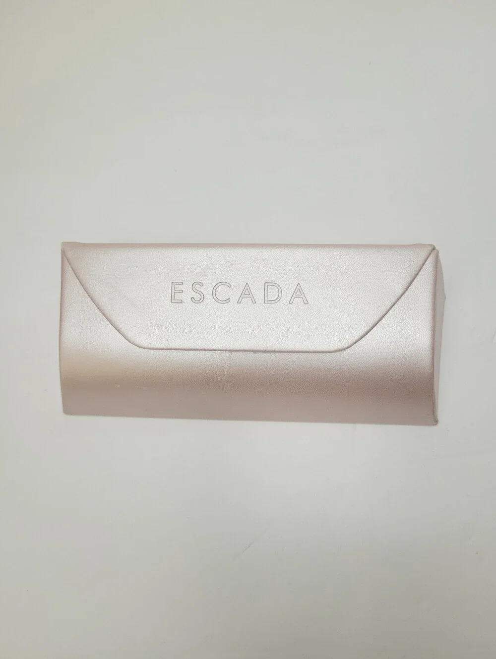 Escada Pale Pink Eyeglasses CASE ONLY Snap Shut Lid Embossed Logo Classy Girlie